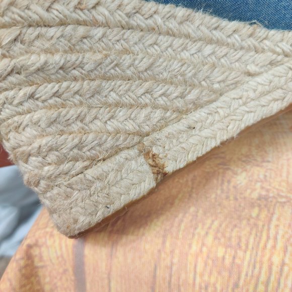 J. Crew Factory Blue Espadrille Wedges - Picture 7 of 8